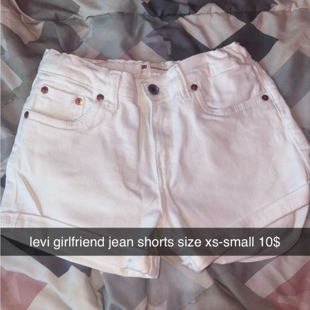 Levi's White Jean Shorts